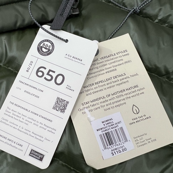 NWT - Alpine Design Women's Midweight Down Jacket - Size XS - Picture 11 of 12